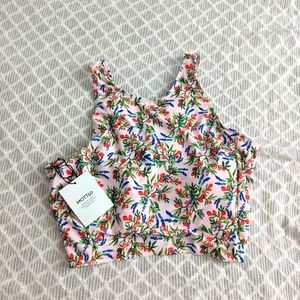Mott 50 Floral Fruity Crop Swim Top